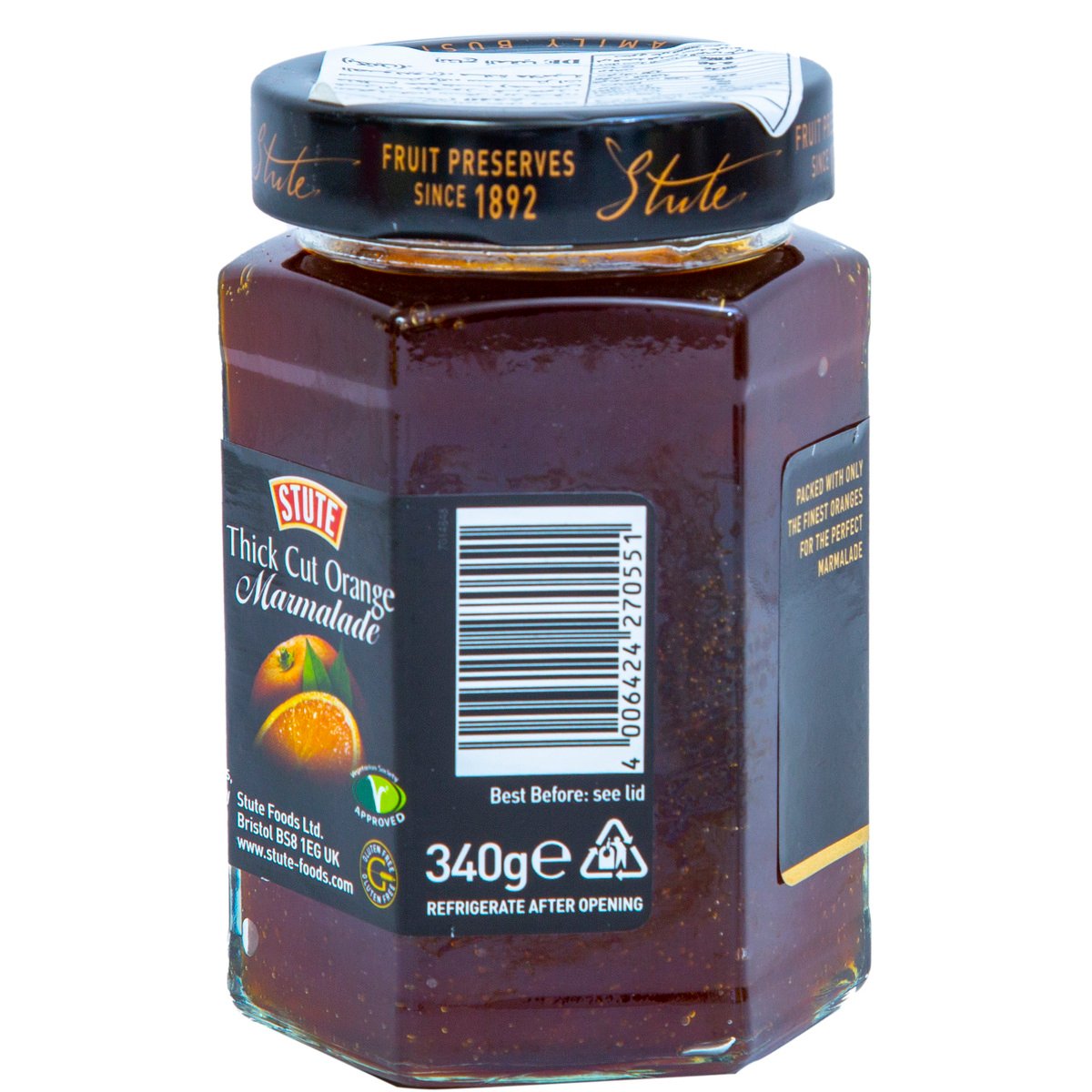 Stute Thick Cut Orange Marmalade 340 g