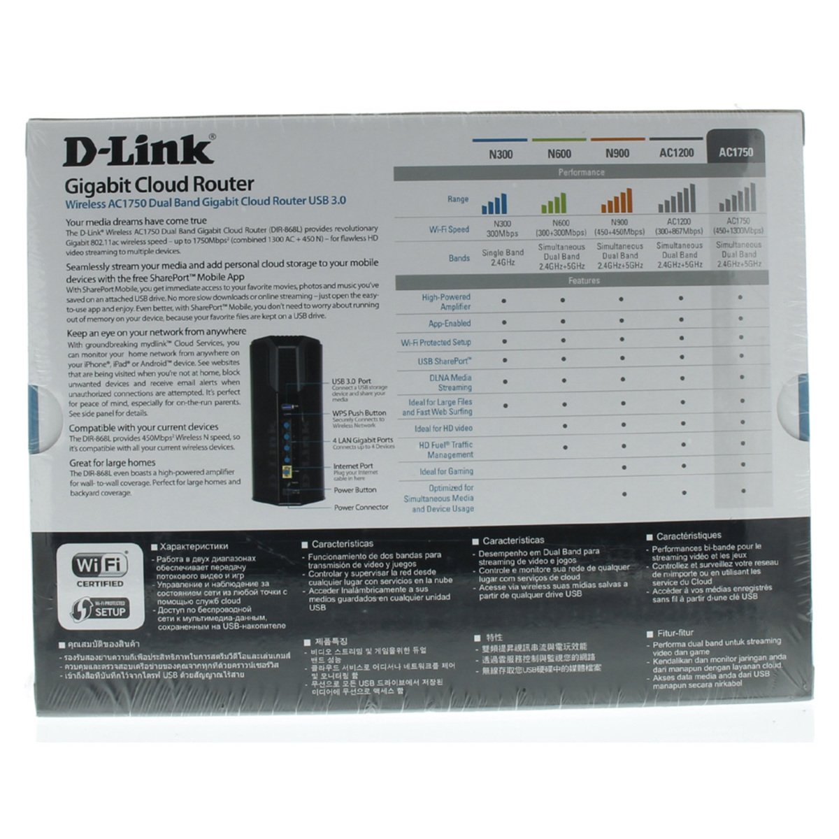 D-link wireless AC1750 Dual Band Cloud Router DIR-868L