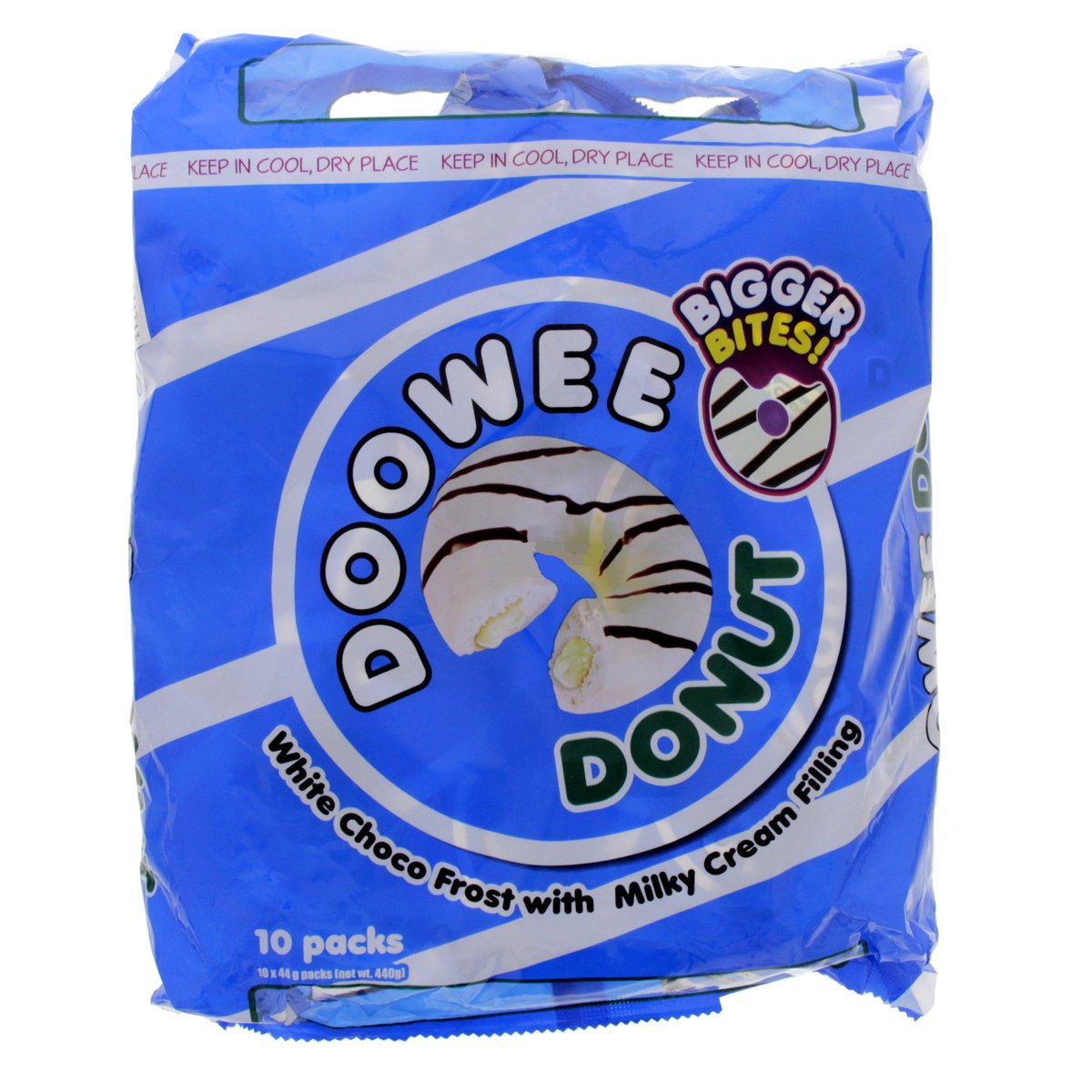 Doowee Donut White Choco Frost With Milky Cream Filling 10 x 44 g