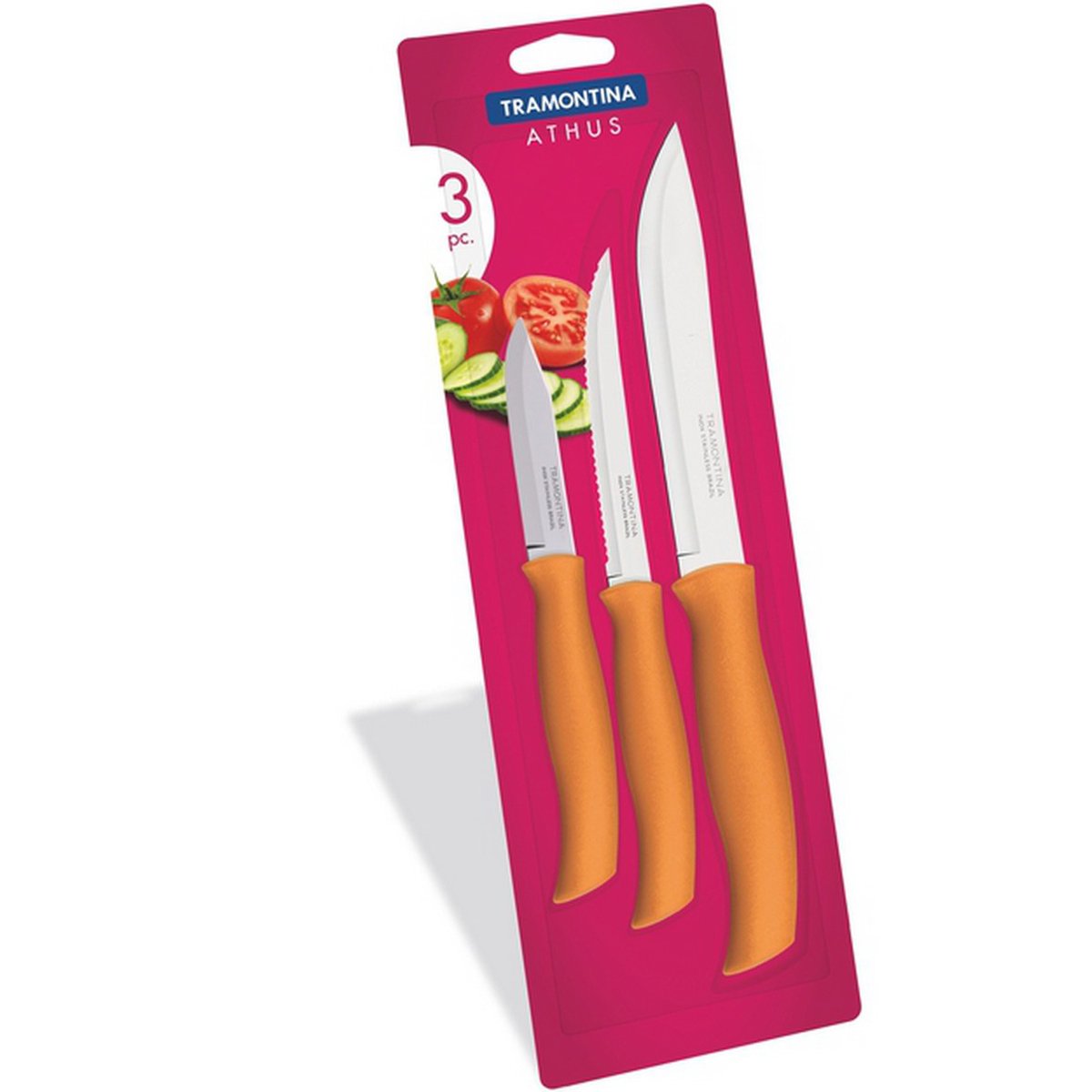 Tramontina Athus Knife 23099 6inch Assorted 3Pcs