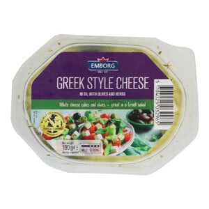 Emborg Greek Feta Cheese Olives & Herbs 100g