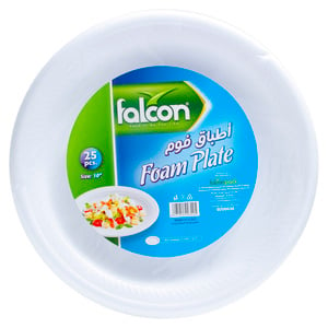 Falcon Foam Plate 10 Inch  25pcs
