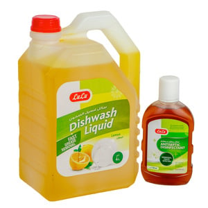 LuLu Dishwashing Liquid Lemon 4Litre + Offer