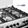 Super General, Gas Cooking Range, 5 Gas Burners, 90x60 cm, Stainless Steel, SGC 901 FS