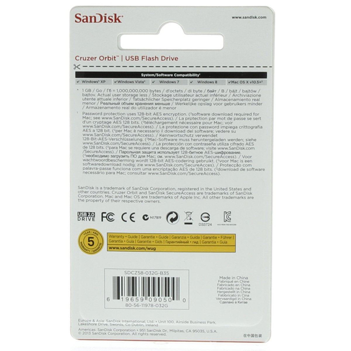 Sandisk FlashDrive CruzerOrbitSDCZ58 32GB