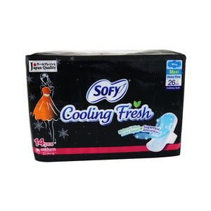 Sofy Cooling Fresh Day Maxi Wing 26cm 14 Counts
