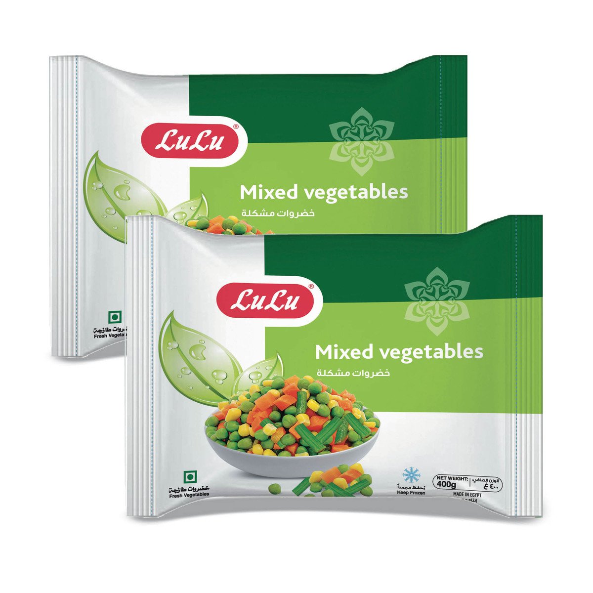 LuLu Frozen Mixed Vegetables Value Pack 2 x 400 g