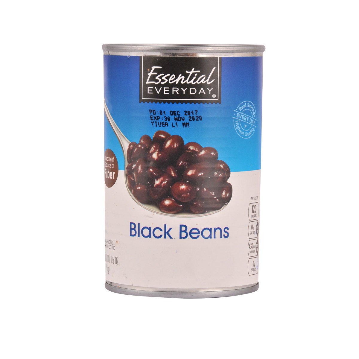 Essential Everyday Black Beans 425 g