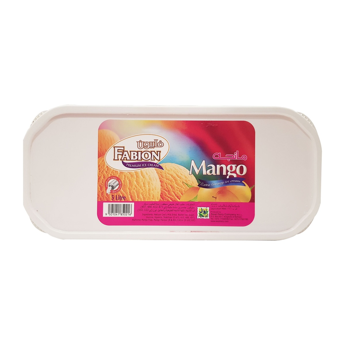 Fabion Mango Premium Ice Cream 5Litre