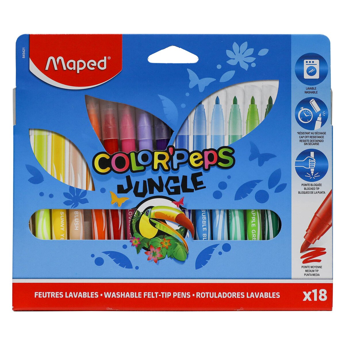 Maped Color'Peps Felt Tip Jungle 421 18Pcs