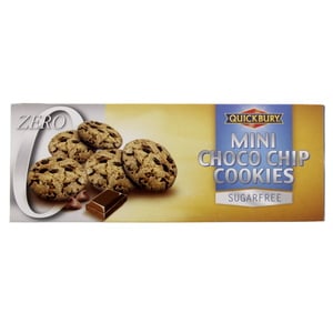Quickbury Mini Choco Chip Cookies Sugar Free 125 g