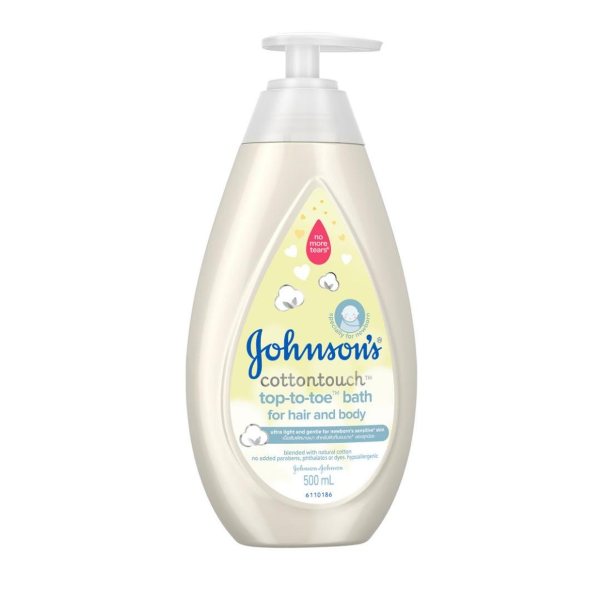 Johnsons & Johnsons Baby Cotton Touch Hair & Body Bath 500ml