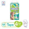 BabyJoy Compressed Tape Diaper Size 4+ Large Plus Jumbo Pack 12-21kg 44 Count