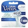 Gillette Venus Embrace Sensitive Women's Razor Blade Refills, 4 Count