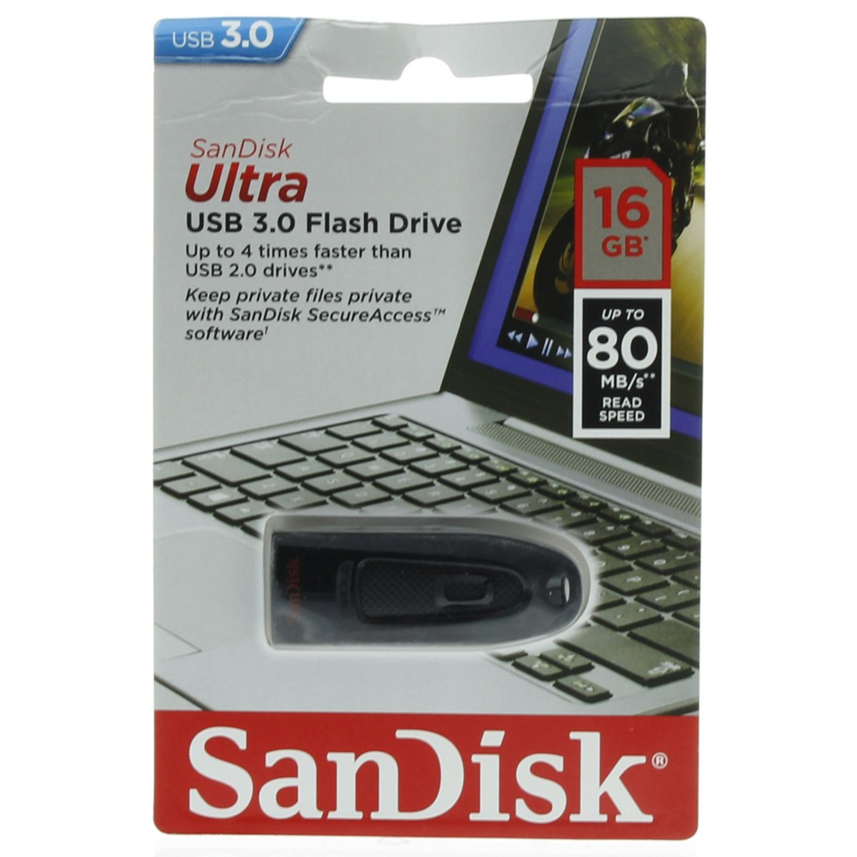 فلاش ميموري 16 جيجابايت USB 3.0 موديل الترا فلير SDCZ73-016G-G46 من سانديسك