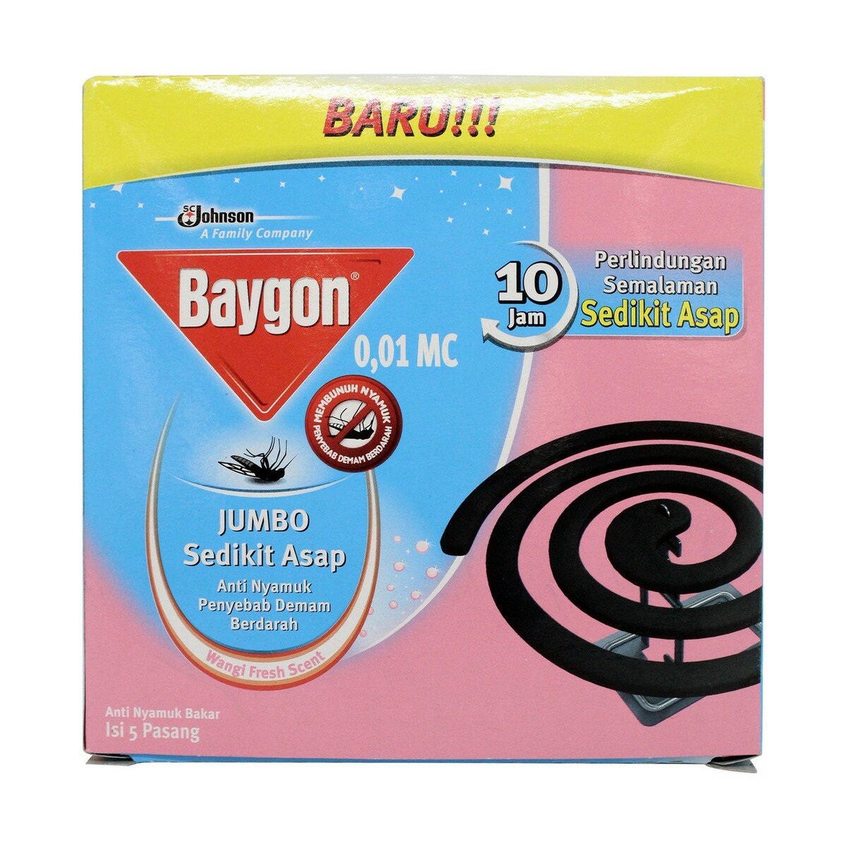 Baygon Bakar Fresh Scent 10 Jam 5pcs