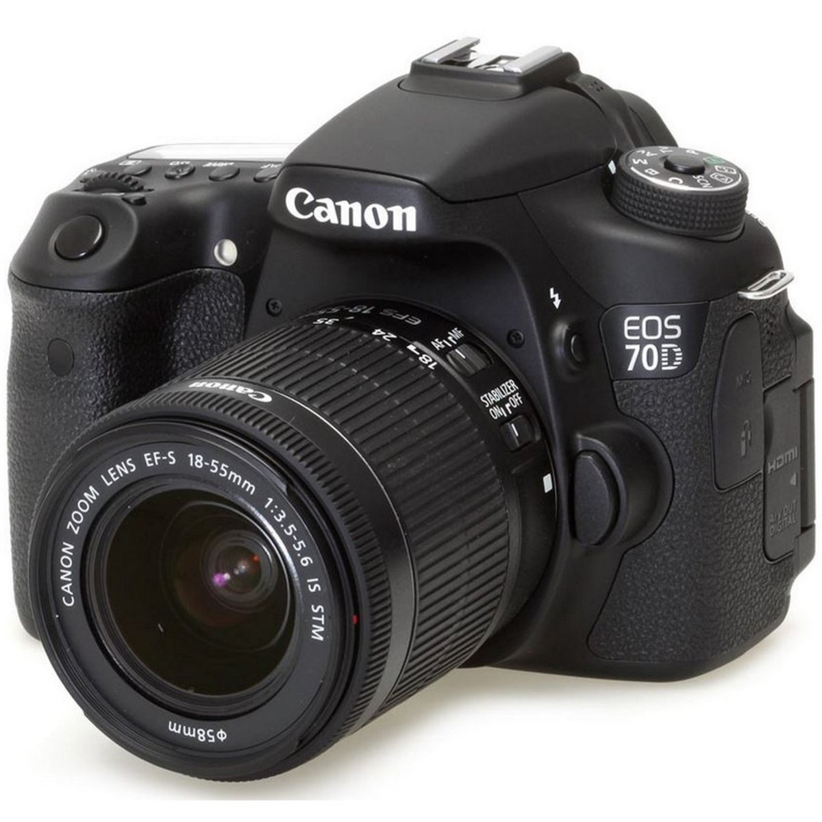 Canon DSLR Camera EOS 70D 18-55MM Black