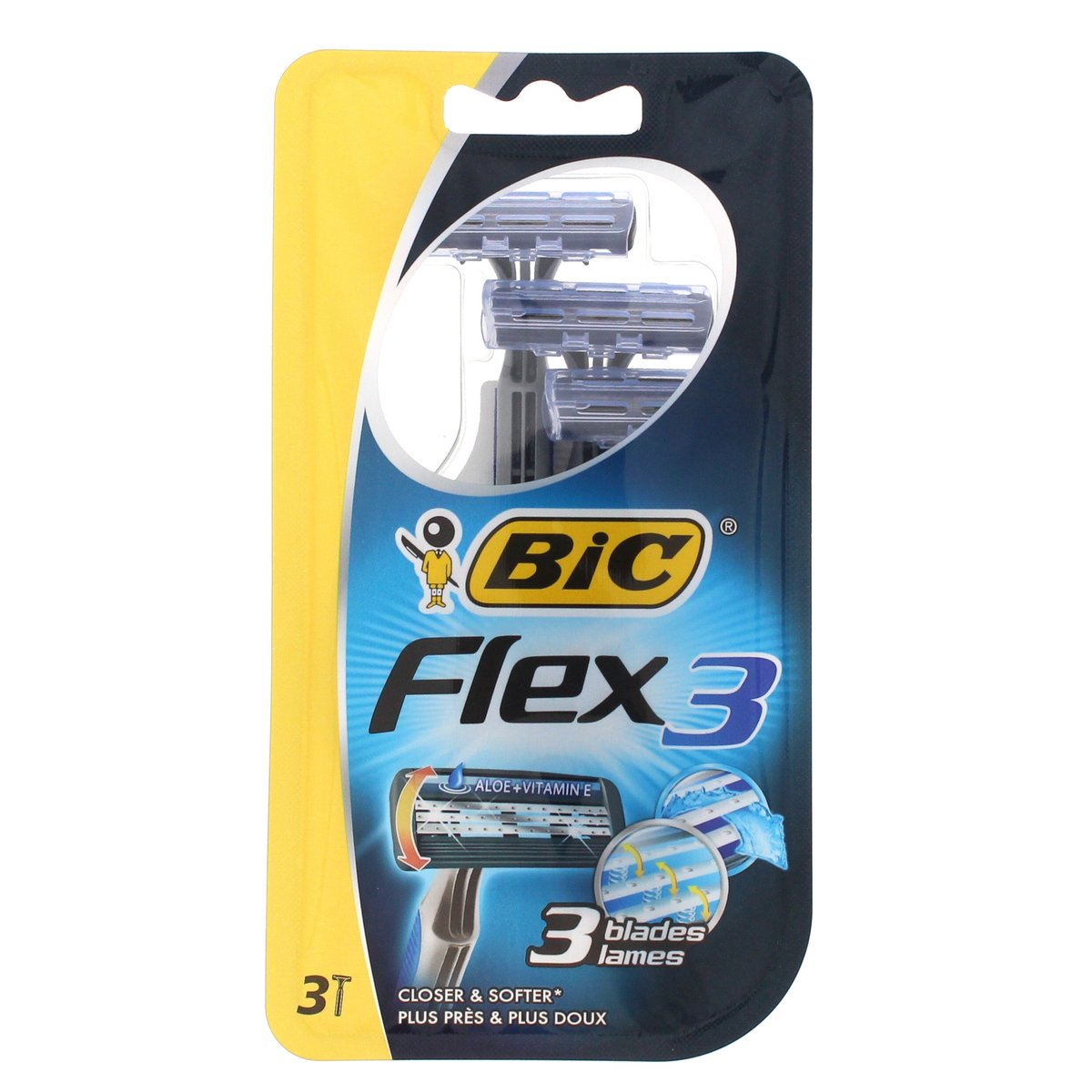 Bic Flex3 Disposable Razor for Men 3 pcs