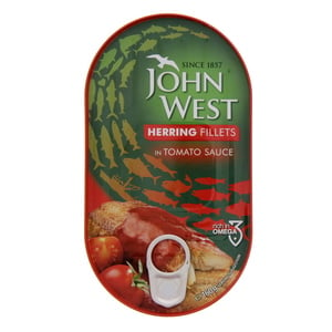 John West Herring Fillets In Tomato Sauce 160 g