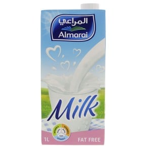 اشتري قم بشراء المراعي حليب خالي الدسم طويل الأجل 4 × 1 لتر Online at Best Price من الموقع - من لولو هايبر ماركت UHT Milk في الامارات