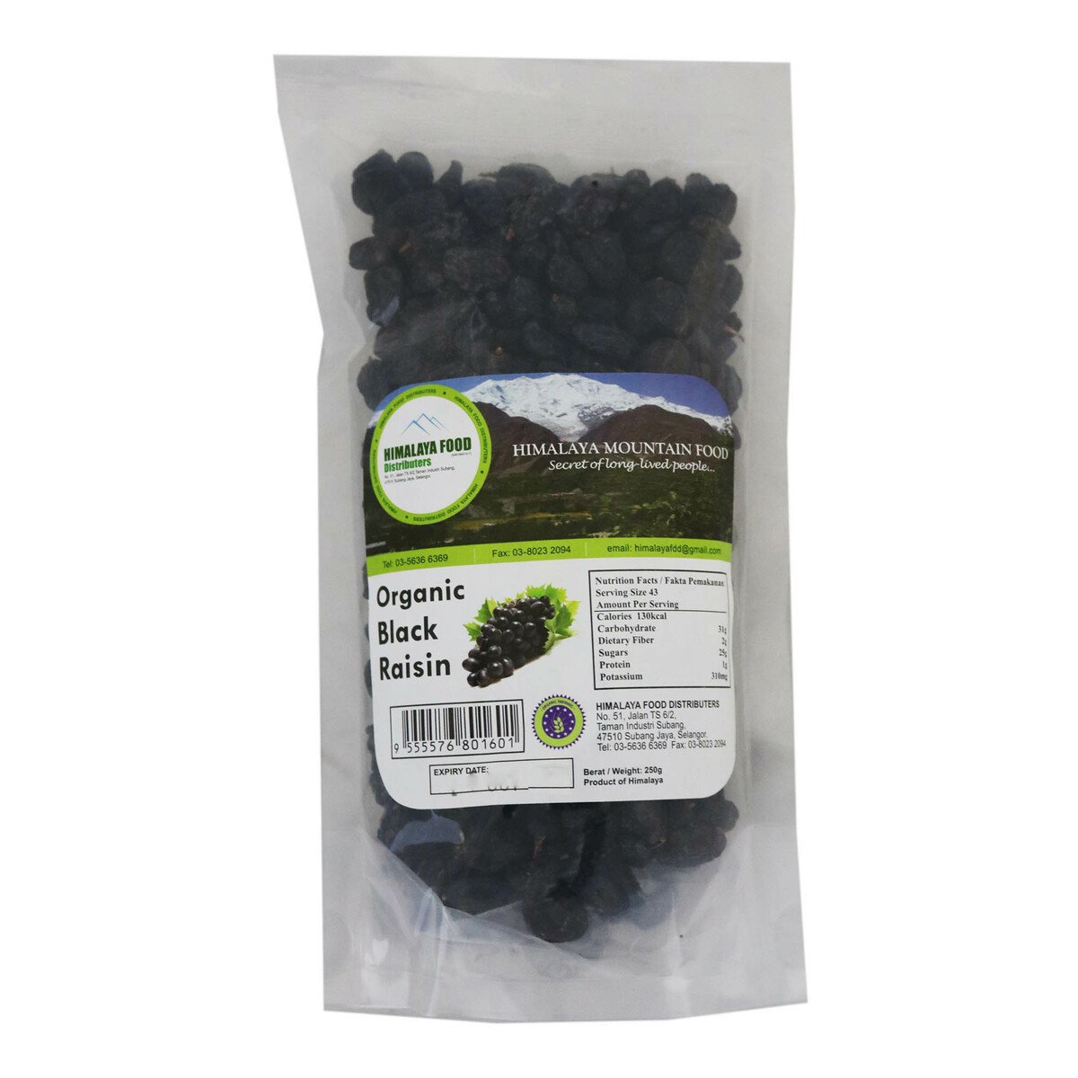 Himalaya Organic Black Raisin 250g