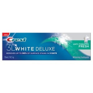 Crest 3D White Deluxe Anti-Tobacco Fresh Whitening Toothpaste 75ml