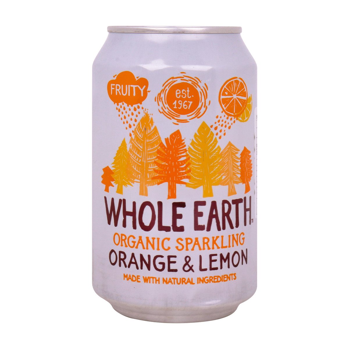 هول ايرث شراب فوار برتقال وليمون عضوي 330 مل
