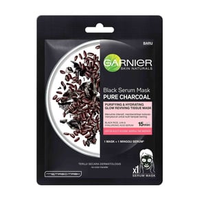 Garnier Black Serum Mask Pure Charcoal Black Rice 1pcs