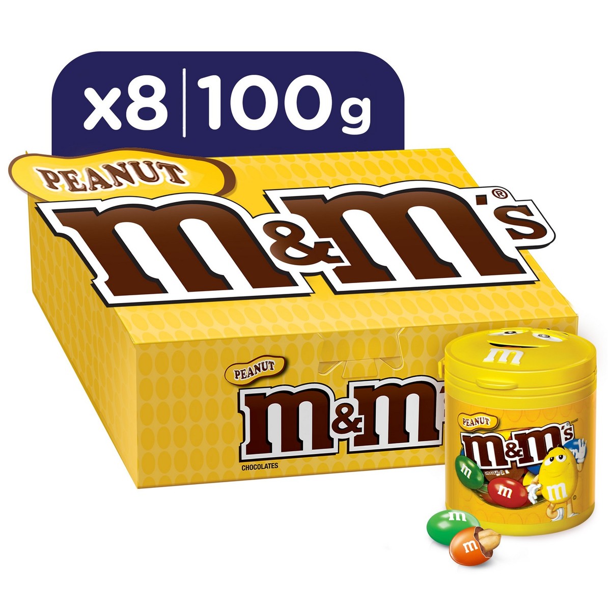 M&M's Peanut Chocolate Canister 100g
