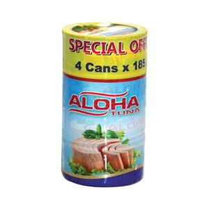 Aloha Light Meat Tuna 4 x 185g