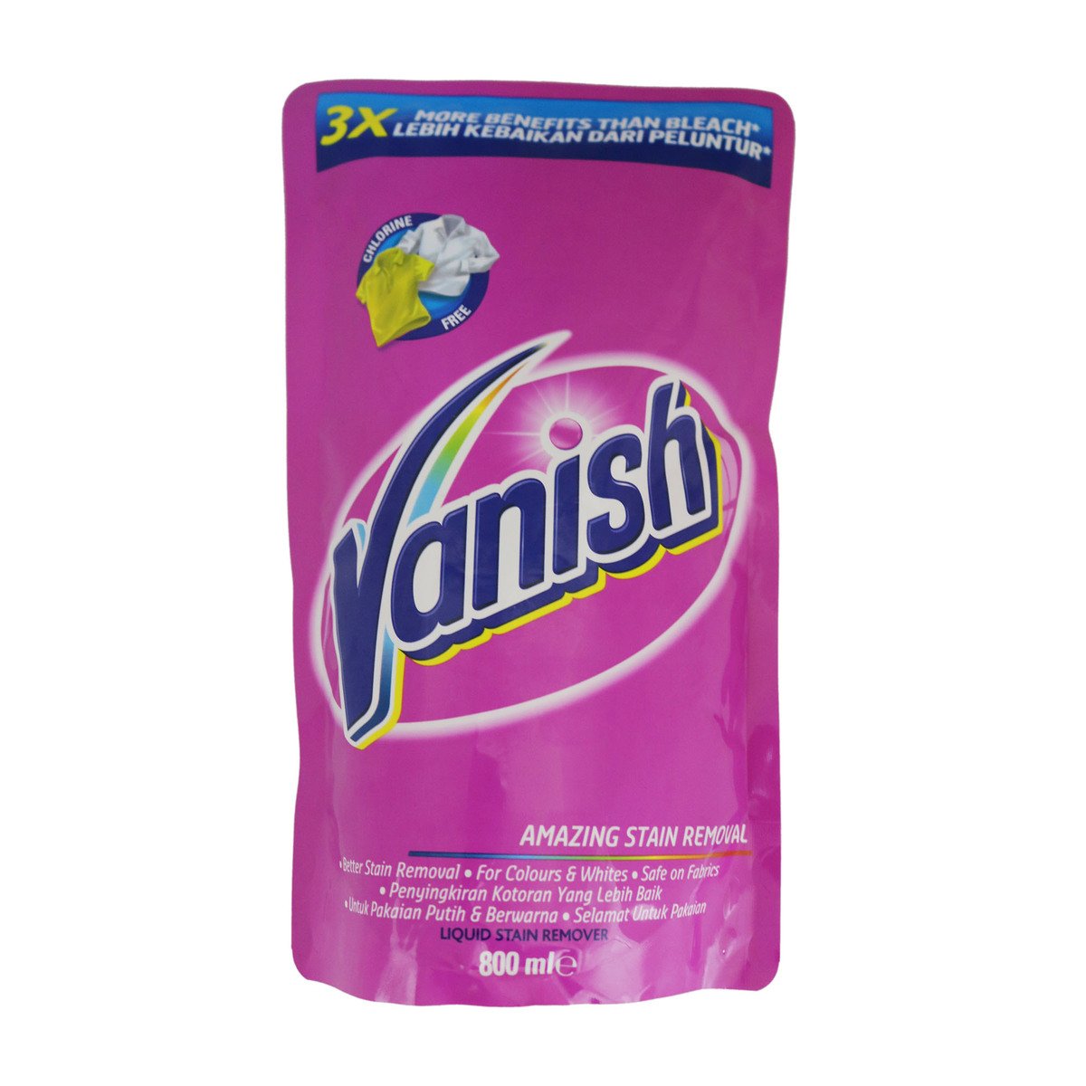Vanish Pink Liquid Fabric Stain Remover 800ml