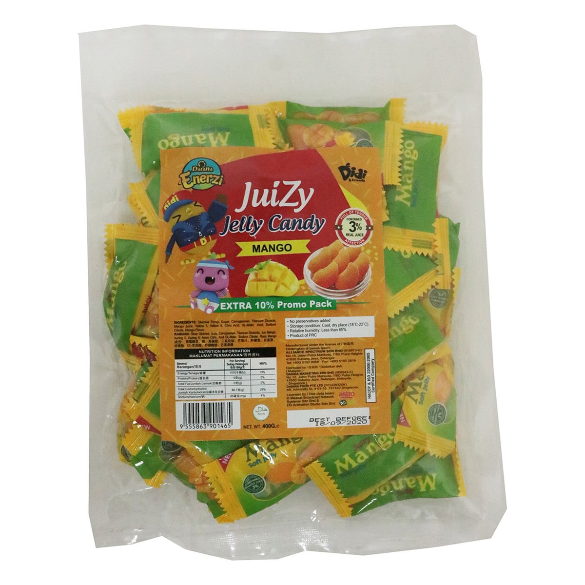 Daiana Enerzi Jelly Candy Mango 400g
