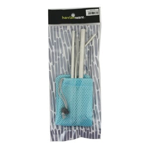 Harrianware Stainless Steel Straw With Brush&Pouch 6812B