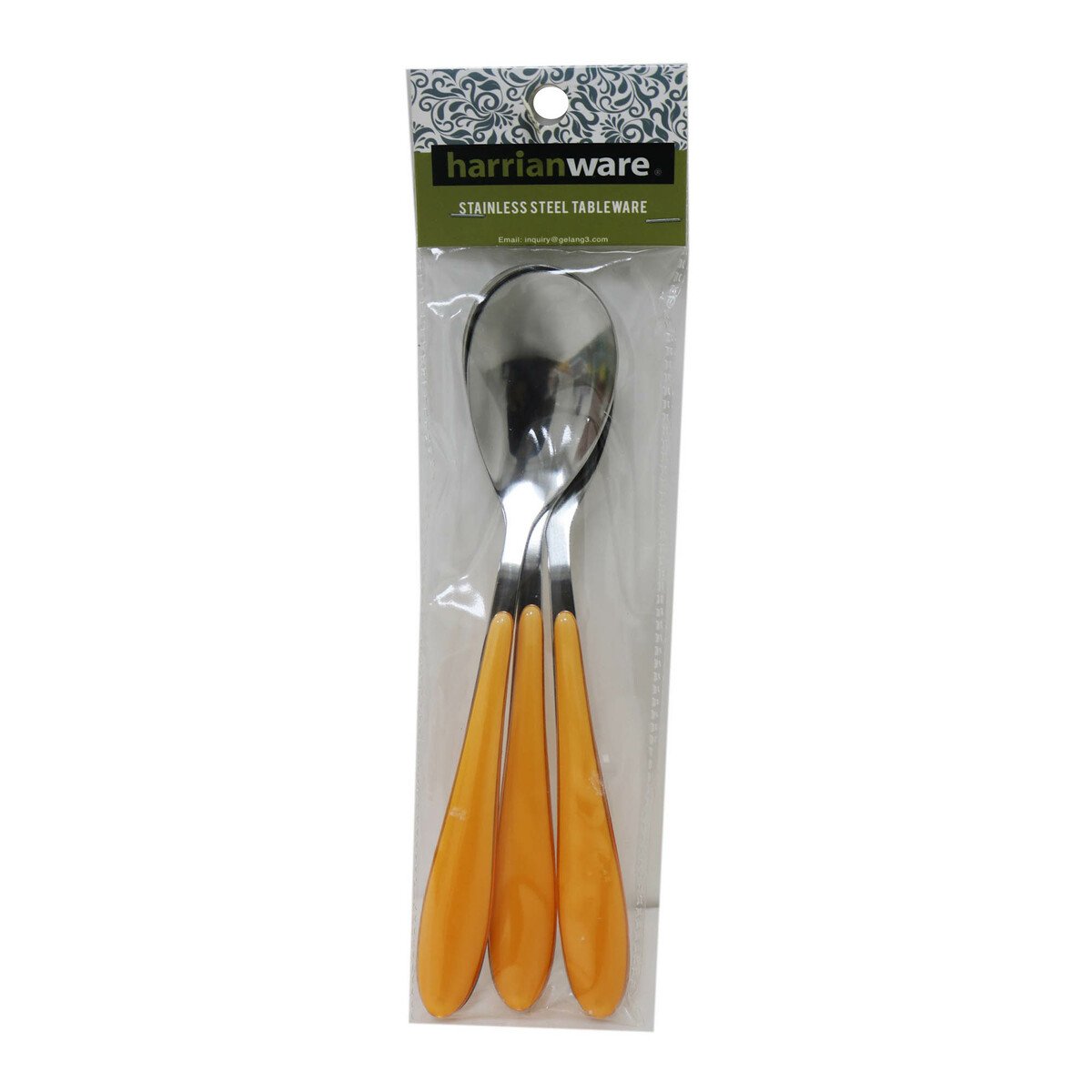 Harrianware Stainless Steel Color Spoon S2013PpOrBlRd 3pcs