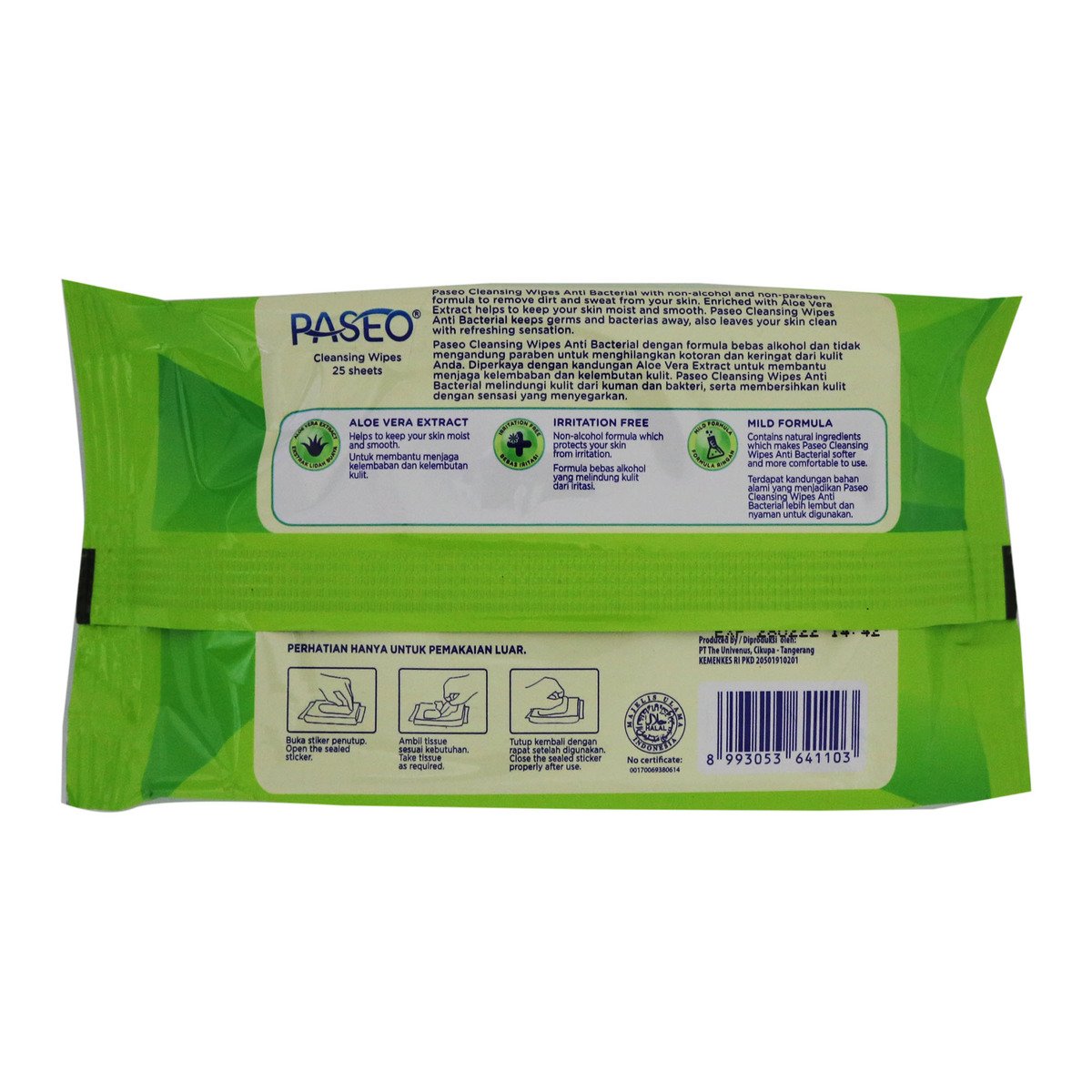 Paseo Cleansing Wipes Anti Bacterial B1G1 25s