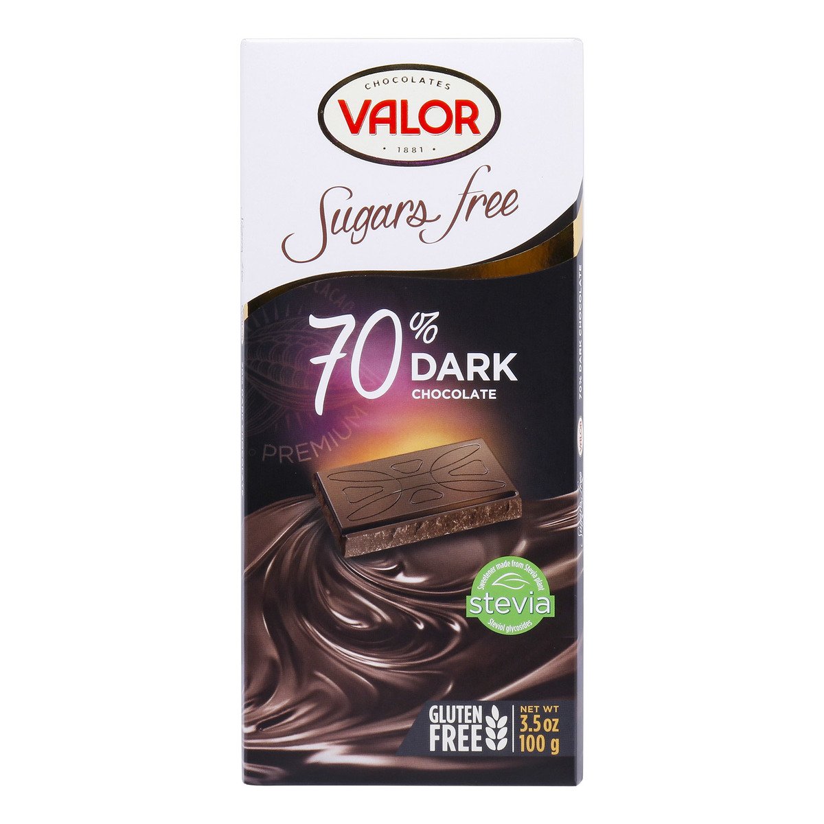 Valor 70% Dark Chocolate Sugar Free100g