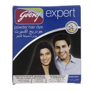 Godrej Expert Powder Hair Dye Natural Black 10g