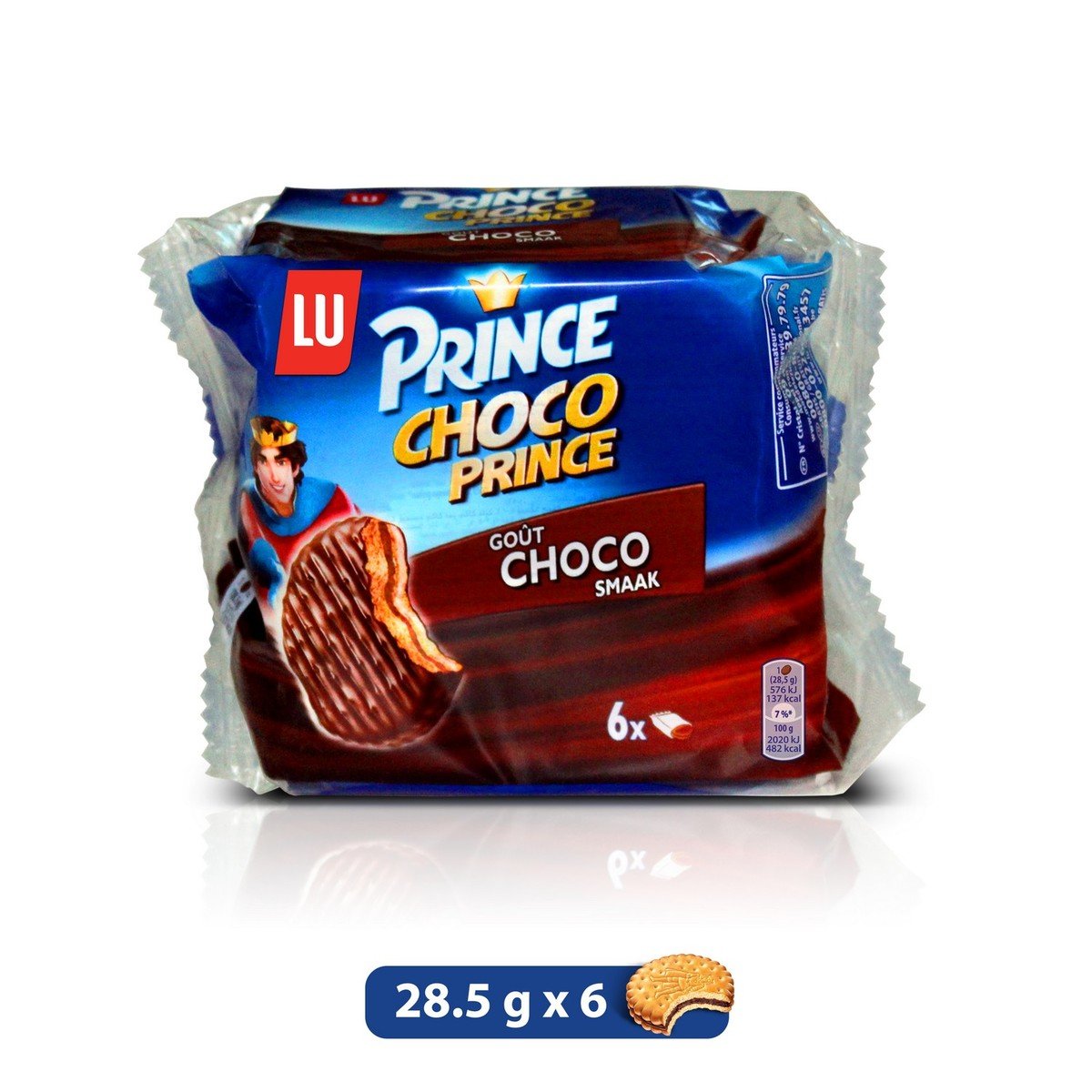 Lu Prince Choco Prince Biscuits 6 x 28.5 g