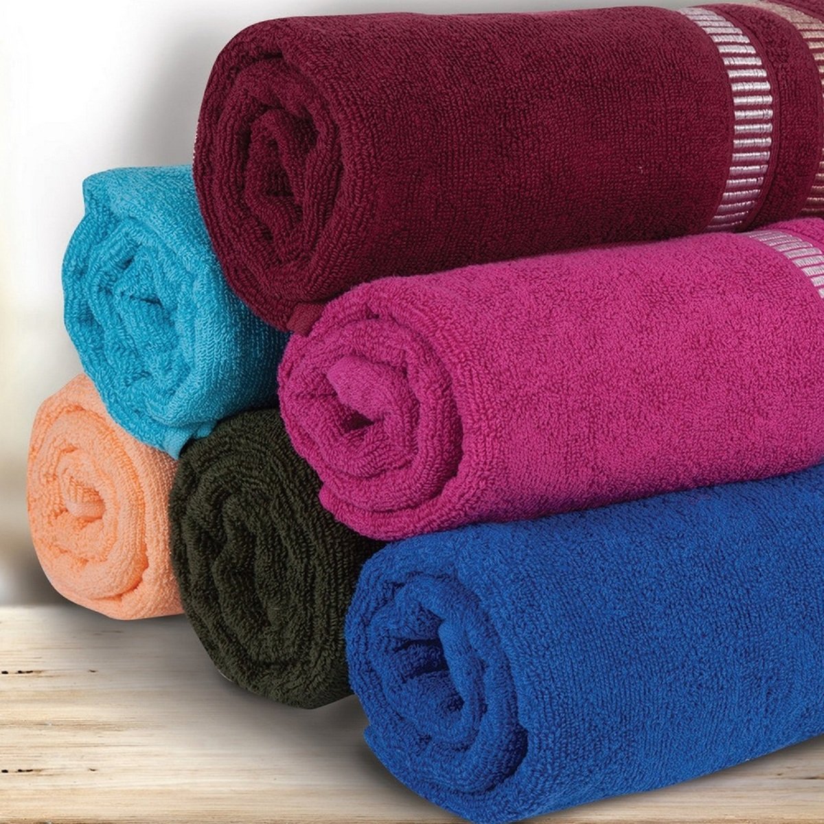 Utica Bath Towel 70x140cm Assorted Colors Size: W70 x  L140cm 1pc