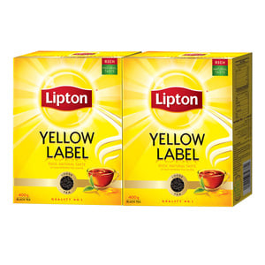 ليبتون العلامة الصفراء شاي ناعم عبوة اقتصادية 2 × 400 جم