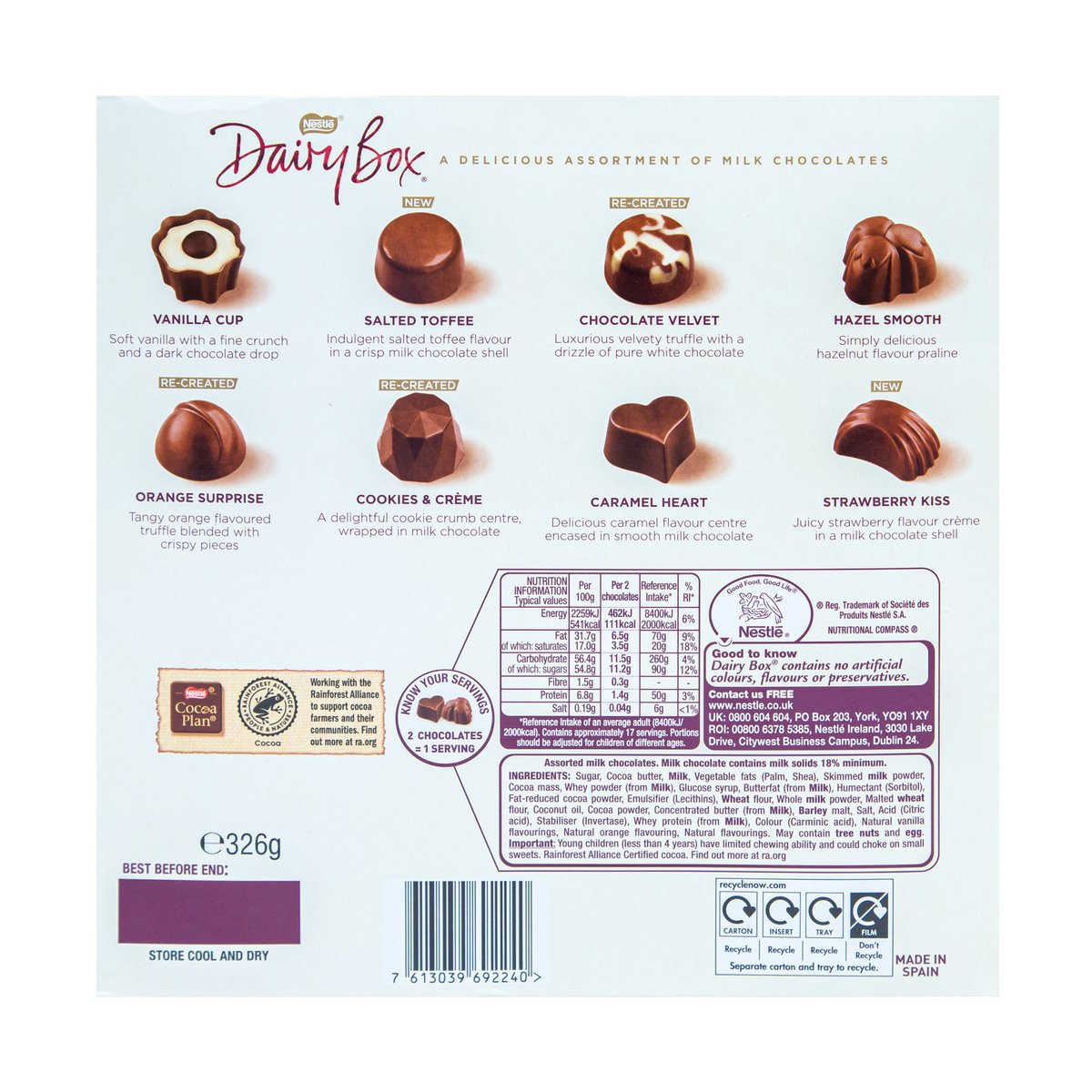 Nestle Dairy Box Chocolate 326 g