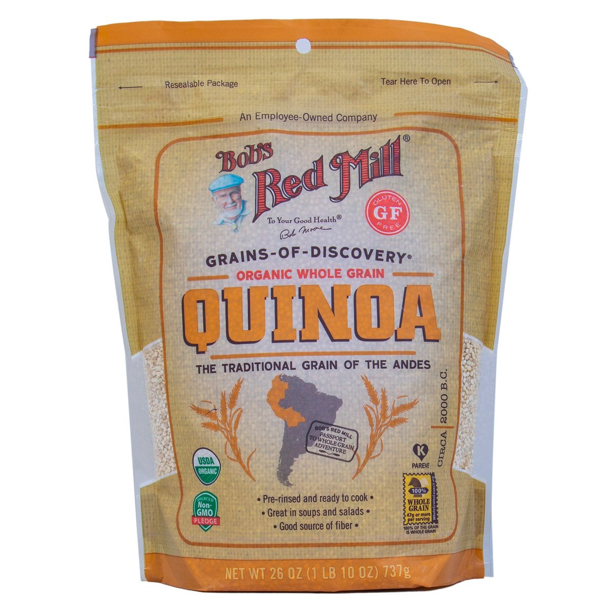 Bobs Red Mill Organic Whole Grain Quinoa 737 g