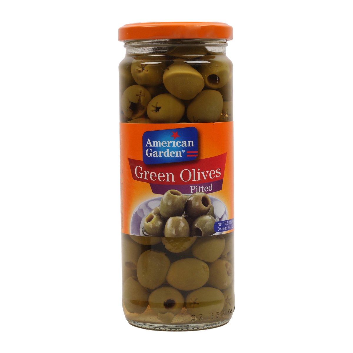 American Garden Pitted Green Olives 450 g