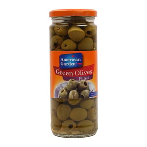اشتري قم بشراء American Garden Pitted Green Olives 450 g Online at Best Price من الموقع - من لولو هايبر ماركت الزيتون في الكويت