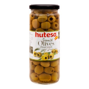 Buy Hutesa Spanish Pitted Green Olives 212 g Online at Best Price | Olives | Lulu Kuwait in Kuwait