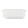 Lock & Lock Rectangular Glass Container with Lid, 380 ml, Clear, HLLG422
