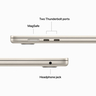 Apple MacBook Air M2 Chip, 15-inches, 8 GB RAM, 256 GB Storage, Starlight, MQKU3ZS/A