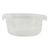 Lock & Lock Round Glass Container with Lid, 870 ml, Clear, LLG855