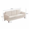 Sovereign, Beige 3-Seater Uphlosterd Fabric Sofa, Curved Track Arms, Superior Comfort and Asthetic for living Room, Bedroom