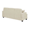 Wide Lounger, Ivory 3-Seater Corduroy Sofa - Comfy Small Sofas for  Bedroom, Apartment